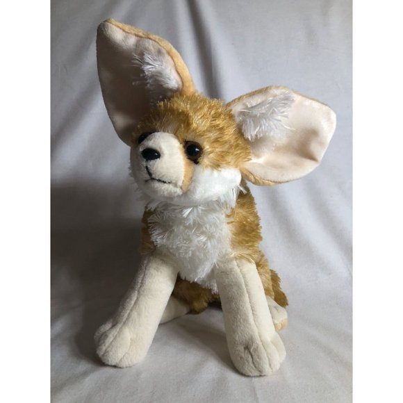 Wild Republic Fennec Fox Realistic 14" Plush Stuffed Animal Toy Golden Sitting - Picture 1 of 5